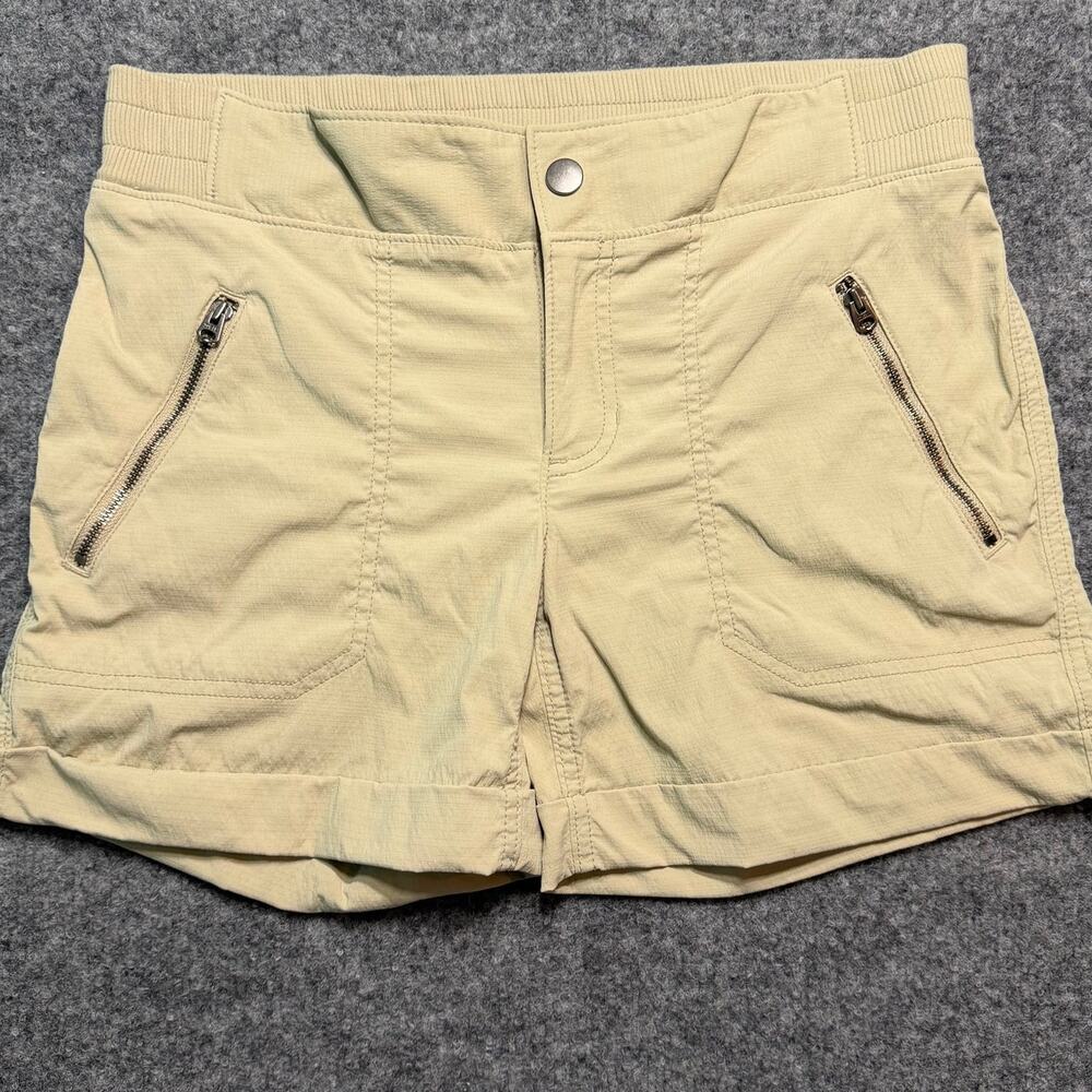 Athleta Trekkie North Shorts Womens 6 Khaki Zip Pocket Hiking